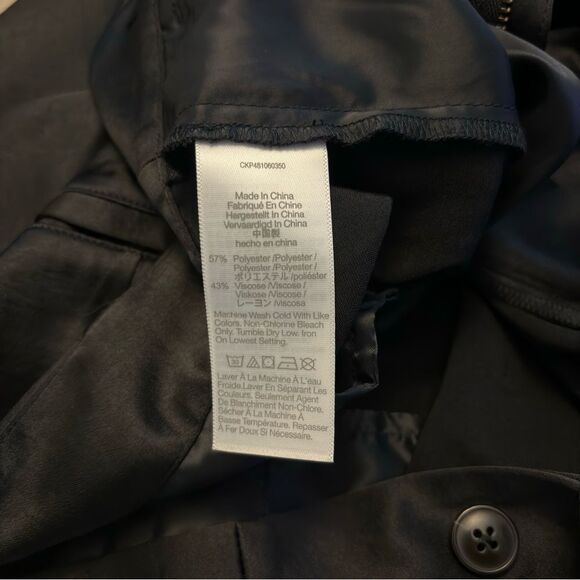 Madewell Harlow Silk Black Wide-Leg Trousers - Picture 11 of 16